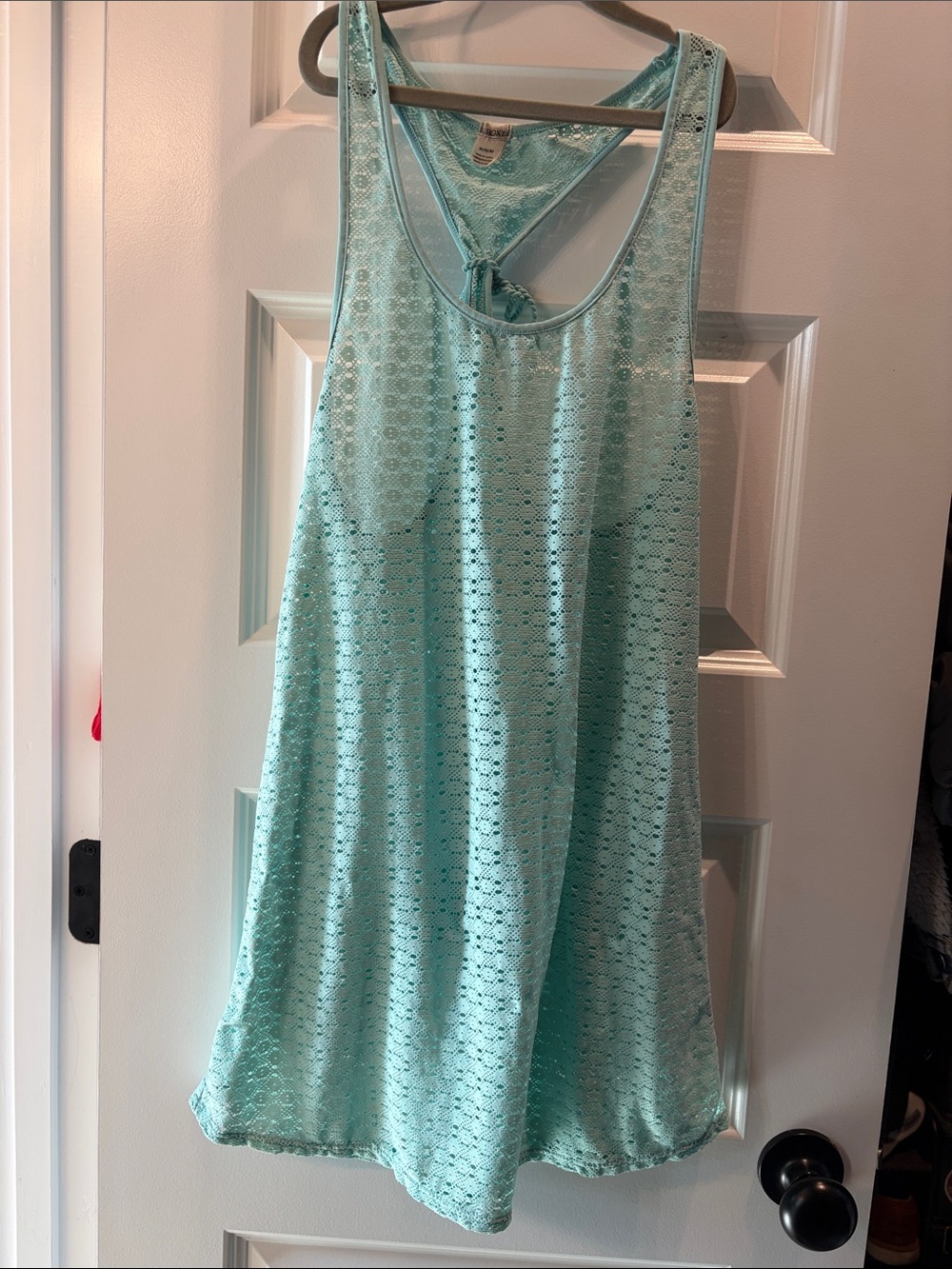 Roxy Mint Lace Crochet style cover up, size M, great condition